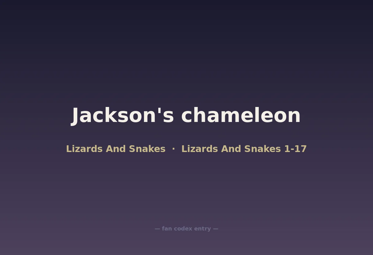 Jackson's chameleon