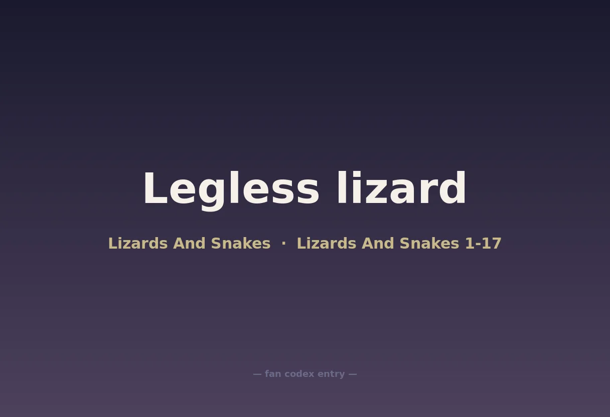 Legless lizard