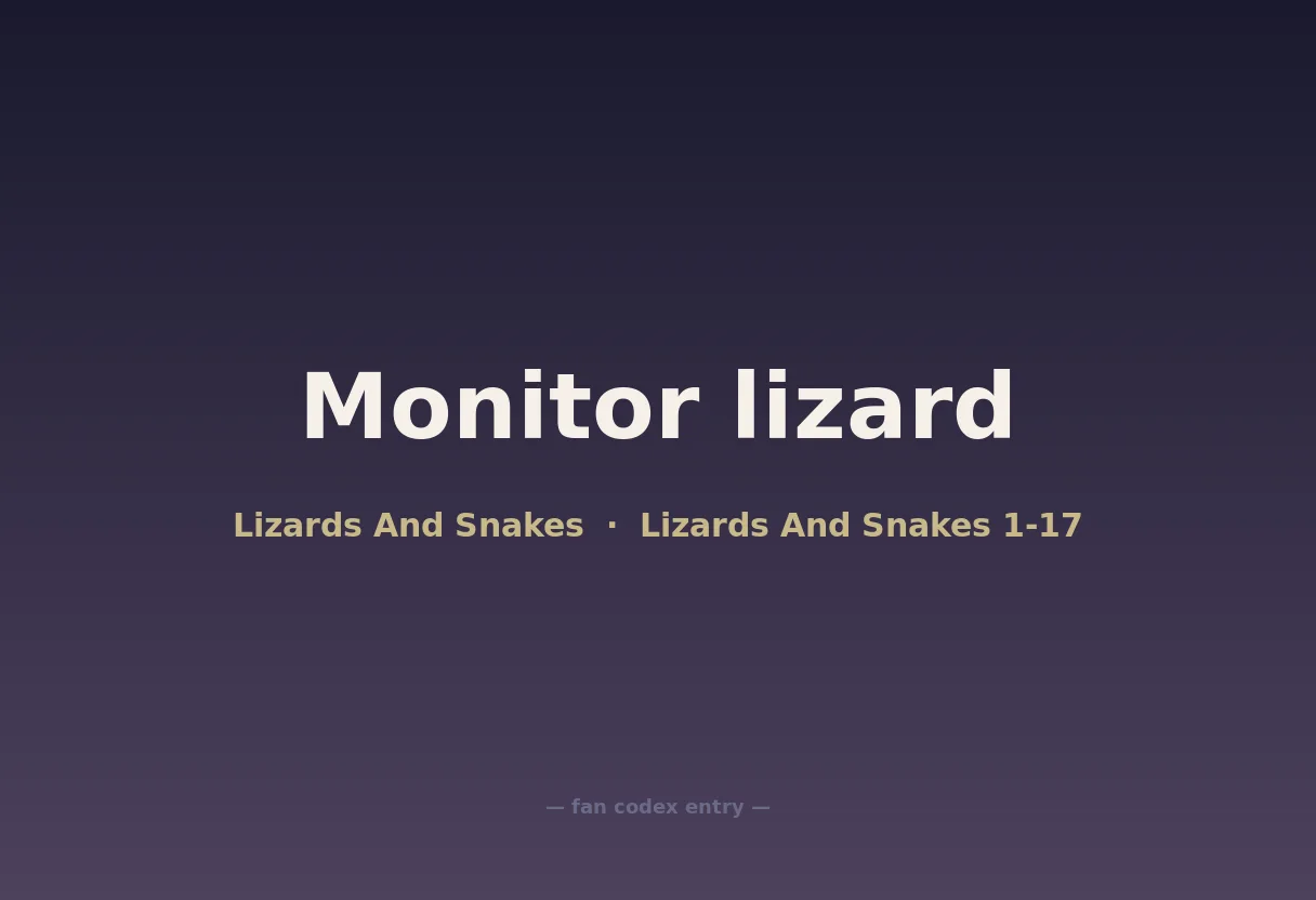 Monitor lizard