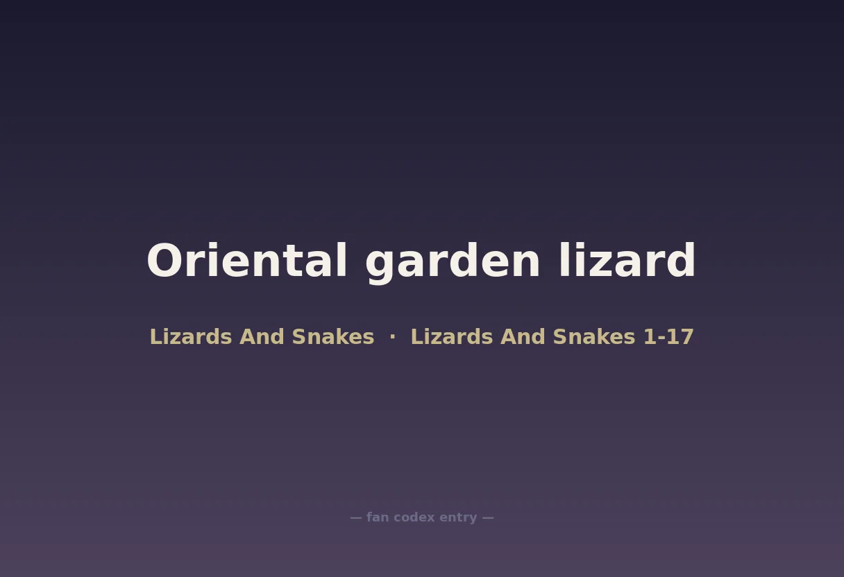Oriental garden lizard